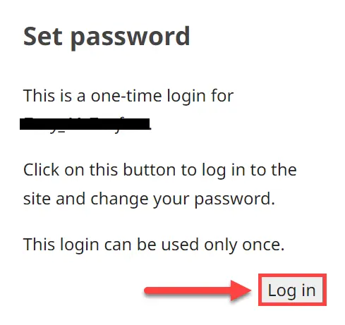 Log In to Set Password