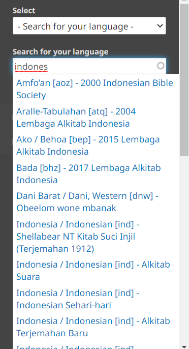 Search for Language