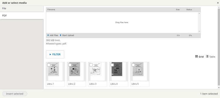 Downloadable File Select Files