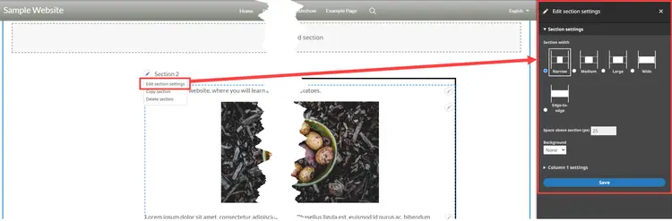 Edit Section Collage