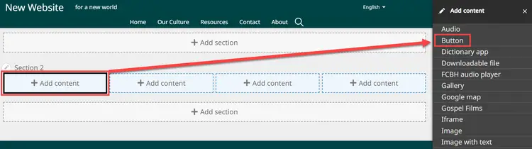 Button - Add Content Sidebar