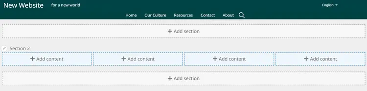 Button - Sections Created
