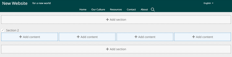 Button - Sections Created