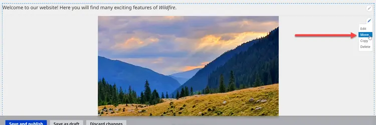 Move Content Selection