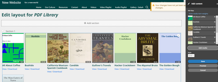 PDF Library Preview