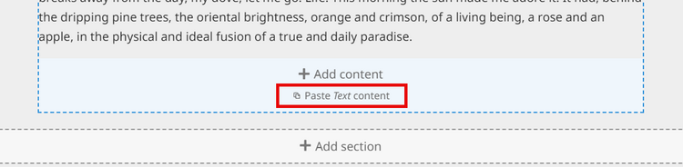 Paste Content Block Paste Content Block