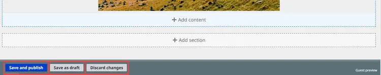 Save or Discard Buttons