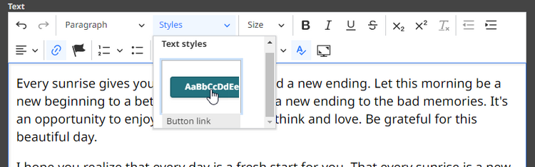 Button Link Selection Button Link Selection