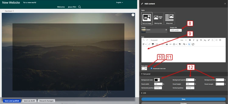 Image With Text Working Box