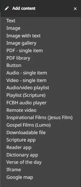 New Content menu order