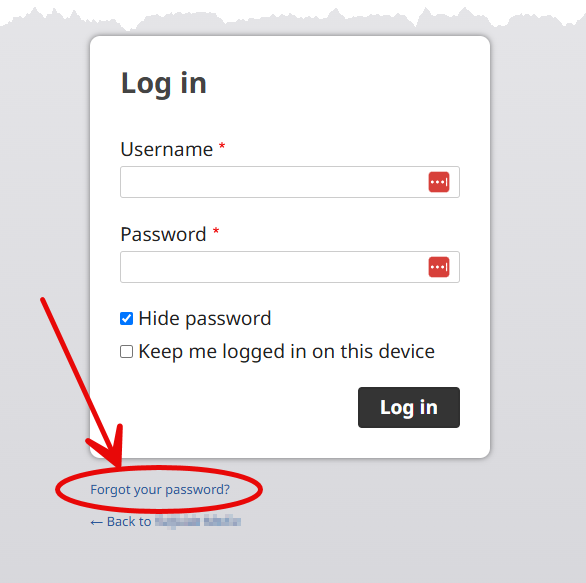 Forgot Your Password Forgot Your Password
