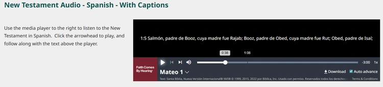 FCBH With Text Displayed