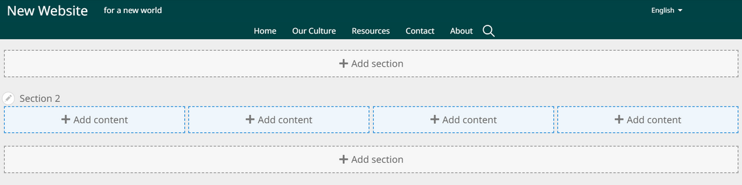 Button - Sections Created